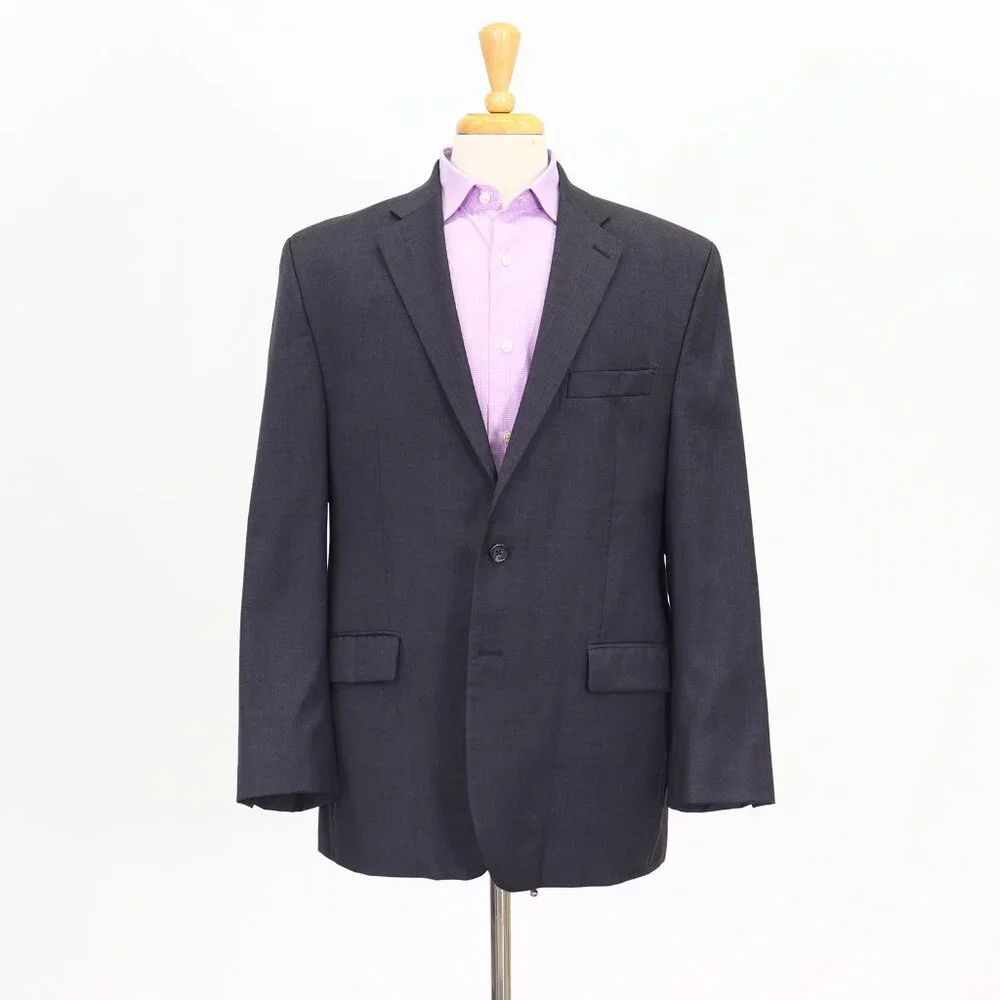 Ralph Lauren 44R Gray Blazer Sport Coat Jacket 2-Button Solid T428